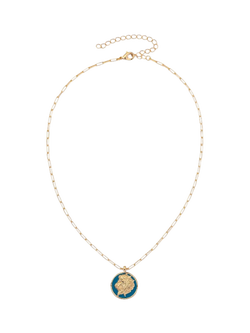 frkl. Star Sign Necklace, Gold, Leo