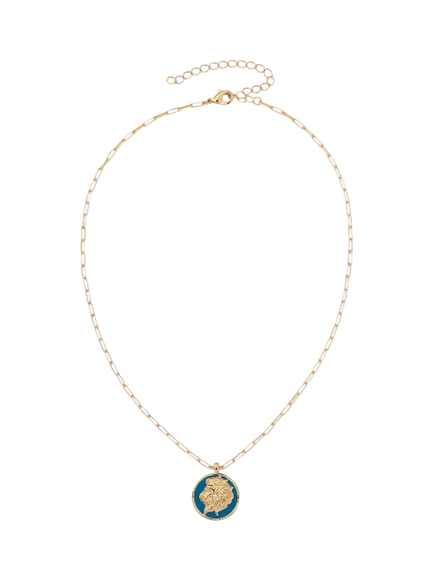 frkl. Star Sign Necklace, Gold, Leo