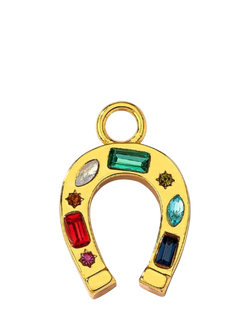 frkl. Horseshoe Crystal Charm, Gold
