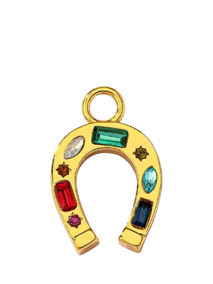 frkl. Horseshoe Crystal Charm, Gold