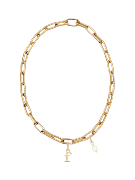 frkl. Initial Pearl Stack Necklace, Gold, Gold