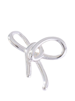 frkl. Damson Madder Bow Charm, Silver, Silver