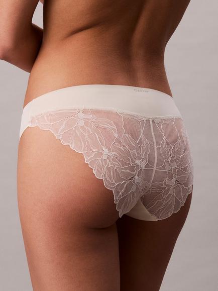 Calvin Klein Perfectlyt Fit Lace Bikini Knickers, Bone White - view 2, Bone White