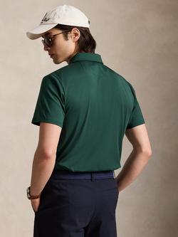 RLX Short Sleeve Zip Neck Polo Shirt, Moss Agate - view 2, Moss Agate
