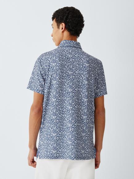 RLX Regular Fit Short Sleeve Polo Shirt, Refined Navy/Ditsy - view 2, Ref Navy Ditsy Hib