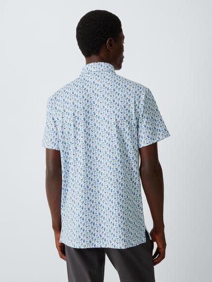 RLX Knit Pattern Polo Shirt, Blue/White - view 2, Blue/White