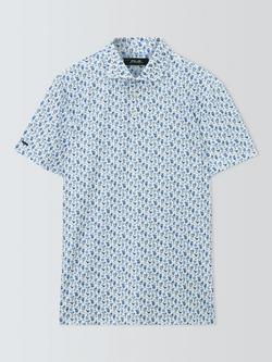 Polo Golf by Ralph Lauren Knit Pattern Polo Shirt, Blue/White, Blue/White