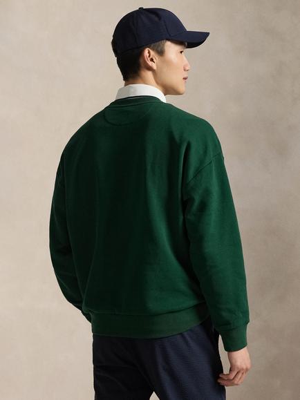 RLX Polo Bear Cotton Blend Jumper, Moss Agate - view 2, Moss Agate