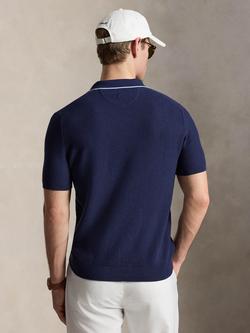 Polo Golf by Ralph Lauren Cotton Blend Regular Fit Knit Polo Shirt, Ref Navy/Office Blue - view 2, Ref Navy/Office Blue