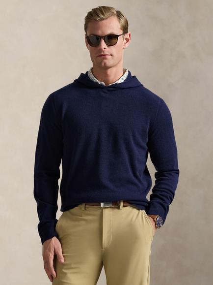 RLX Cashmere Knit Hoodie, Refined Navy, Refined Navy