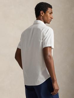 Ralph Lauren Short Sleeve Cotton Seersucker Sport Shirt, White - view 2, White