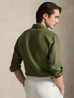 Ralph Lauren Linen Long Sleeve Shirt, Garden Trail - view 2, Garden Trail