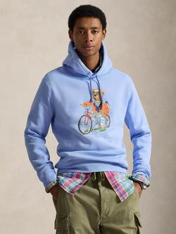 Ralph Lauren Polo Bear Cotton Blend Hoodie, Austin Blue, Austin Blue
