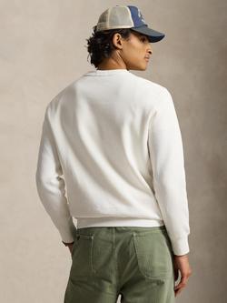 Ralph Lauren Cotton Blend Knit Polo Bear Sweatshirt, White/Summer Bear - view 2, White- Summer Bear