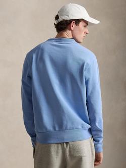 Polo Ralph Lauren Loopback Cotton RL Fleece Sweatshirt, Bristol Blue - view 2, Bristol Blue