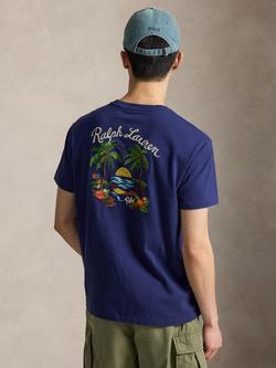 Ralph Lauren Embroidered Vista T-Shirt, Dark Cobalt - view 2, Dark Cobalt