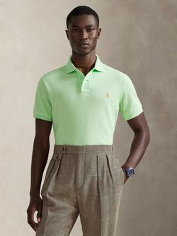 Ralph Lauren Slim Fit Cotton Mesh Polo Shirt, Cruise Lime, Cruise Lime/C2113