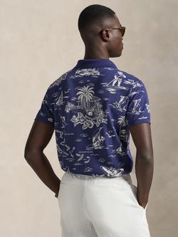Ralph Lauren Cotton Polo Top, Harbor Island Bear Boathous Navy - view 2, Harbor Island Bear Boathous Navy