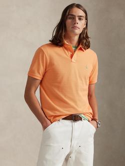 Ralph Lauren Short Sleeve Cotton Polo Shirt, Pompano Orange, Pompano Orange/C5566