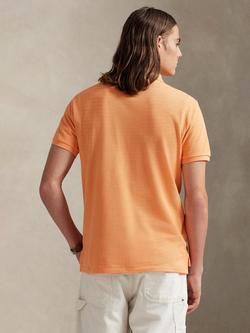 Ralph Lauren Short Sleeve Cotton Polo Shirt, Pompano Orange - view 2, Pompano Orange/C5566
