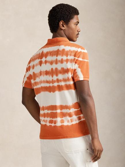 Polo Ralph Lauren Cotton Classic Fit Short Sleeve Tie-Dyed Polo Shirt, Solar Sky Multi - view 2, Solar Sky Multi