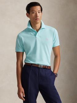 Ralph Lauren Custom Slim Fit Polo Shirt, New Aqua, New Aqua/C3166