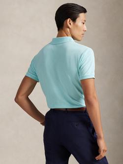 Ralph Lauren Custom Slim Fit Polo Shirt, New Aqua - view 2, New Aqua/C3166