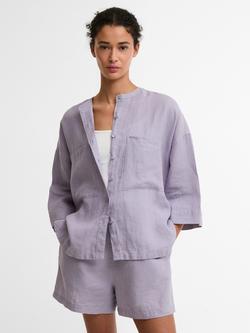 Barbour Selena Linen Shirt, Heather Mist, Heather Mist