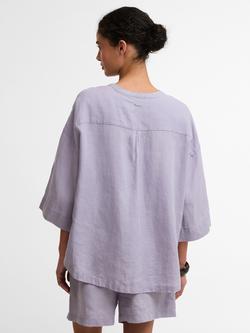 Barbour Selena Linen Shirt, Heather Mist - view 2, Heather Mist
