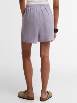 Barbour Oakley Pure Linen Shorts, Heather Mist - view 2, Heather Mist