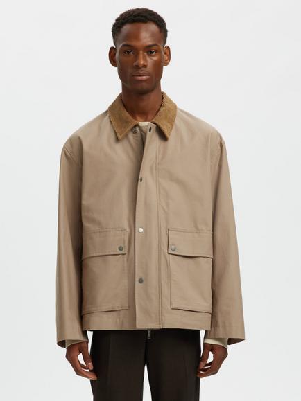 Selected Windbreaker Jacket, Weathered Teak, Weathered Teak