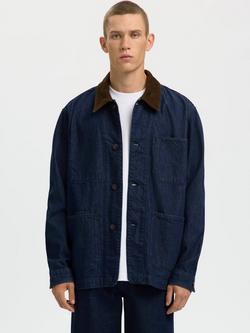 Selected Landon Rinse Denim Jacket, Dark Blue, Dark Blue
