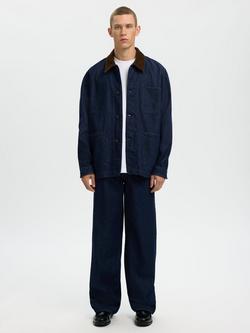 Selected Landon Rinse Denim Jacket, Dark Blue - view 2, Dark Blue