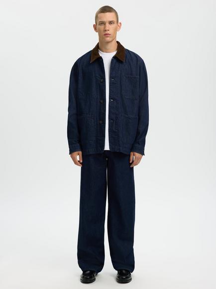 Selected Landon Rinse Denim Jacket, Dark Blue - view 2, Dark Blue