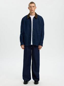 Selected Ben Lando Wide Leg Jeans, Dark Blue, Dark Blue