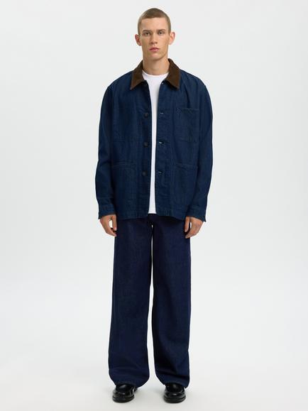 Selected Ben Lando Wide Leg Jeans, Dark Blue, Dark Blue