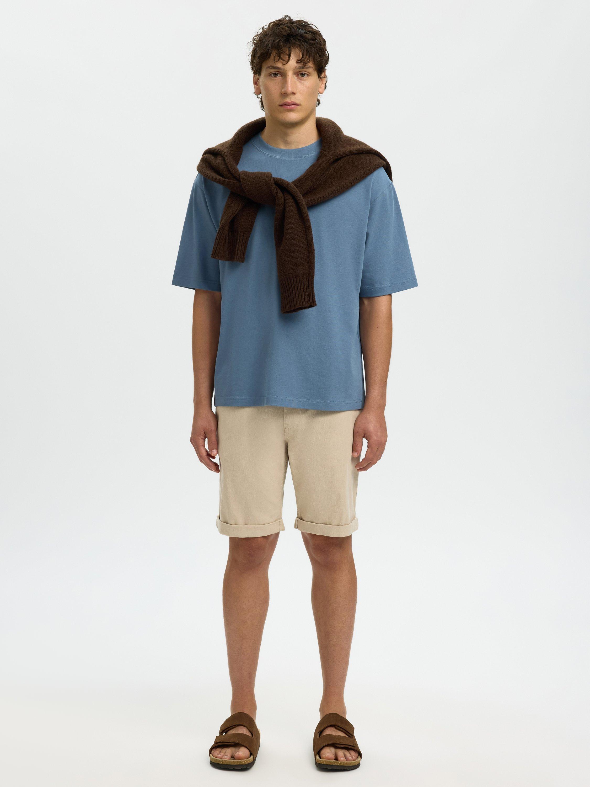 Product image 2 of 6, which shows Selected Relaxed T-Shirt, Blue Mirage, S