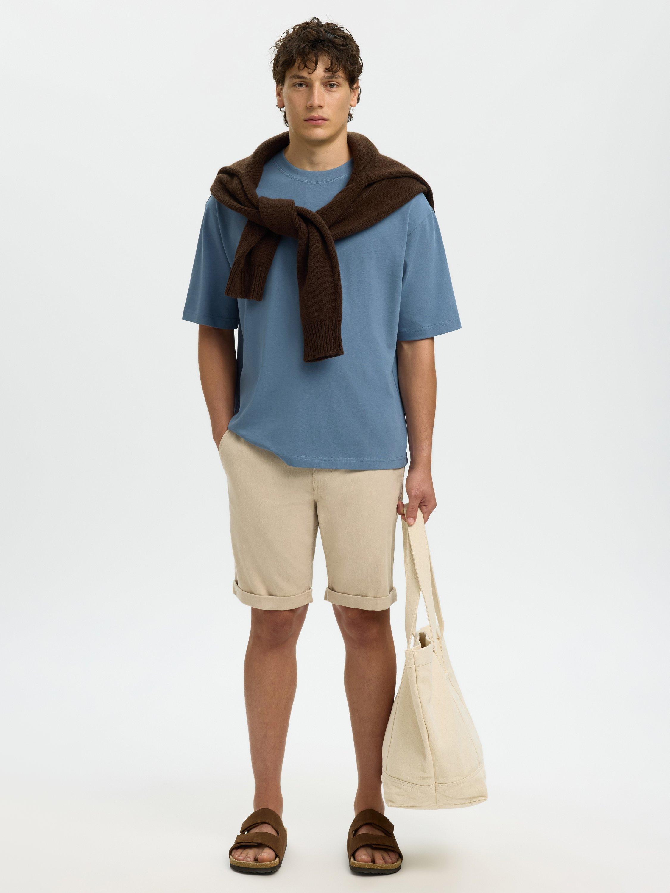 Product image 3 of 6, which shows Selected Relaxed T-Shirt, Blue Mirage, S