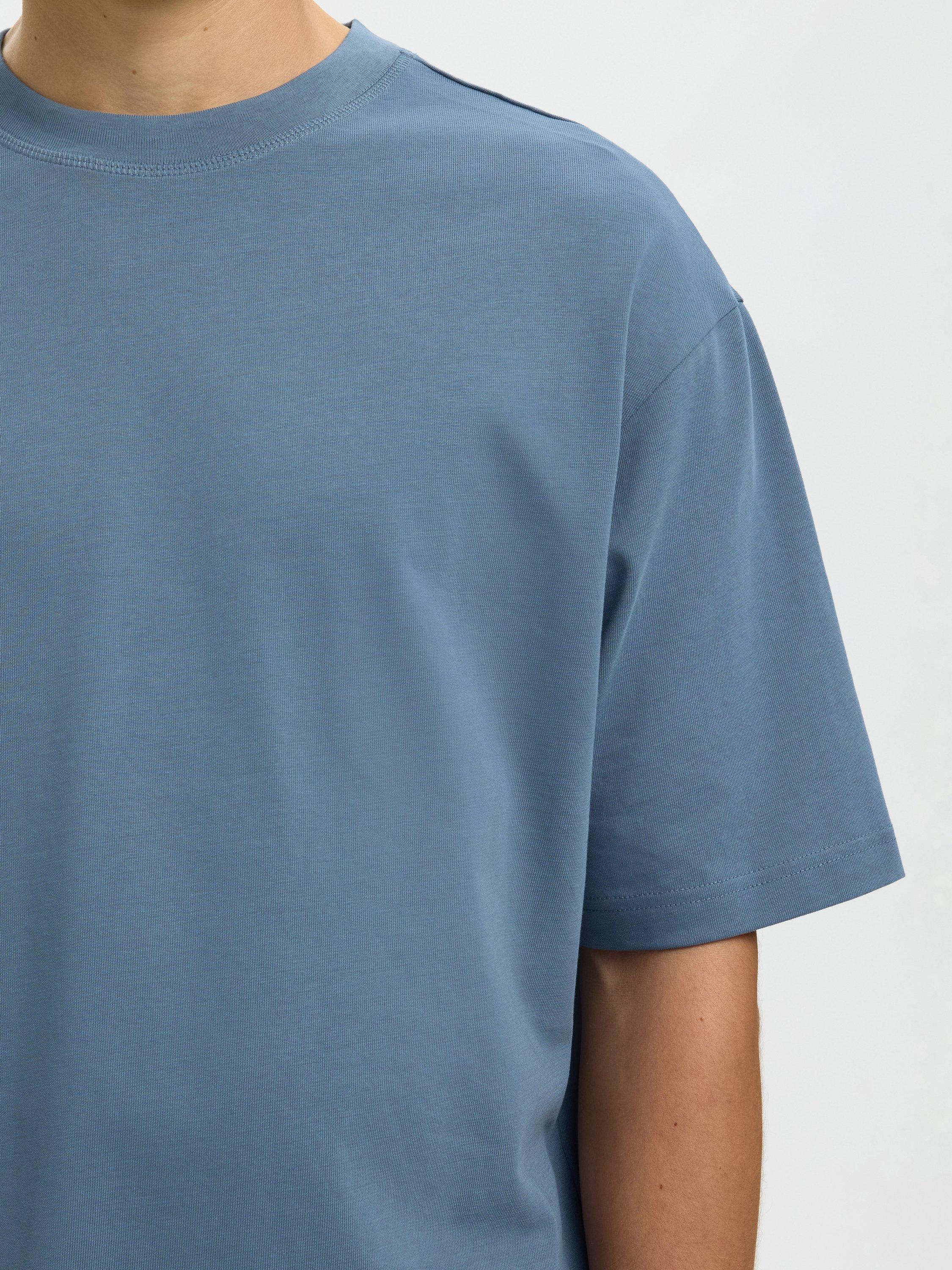 Product image 4 of 6, which shows Selected Relaxed T-Shirt, Blue Mirage, S