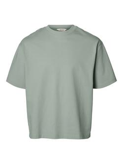 Selected Relaxed T-Shirt, Aqua Grey, Aqua Grey