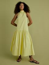 FLORERE Tie Back Midi Dress, Yellow