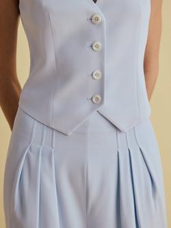 FLORERE Tailored Waistcoat, Light Blue - view 2, Light Blue