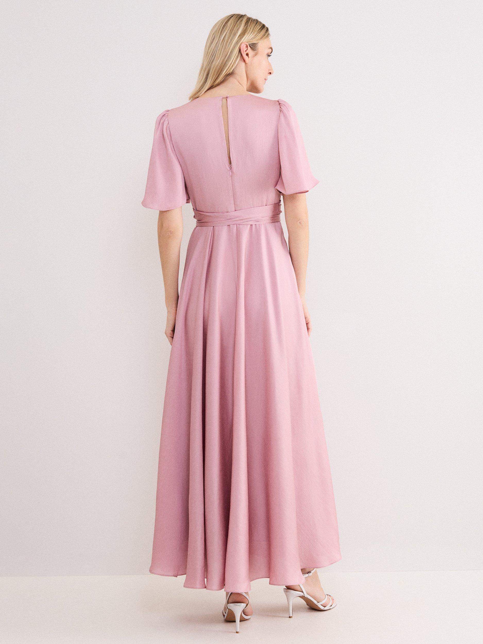 Product image 2 of 9, which shows Phase Eight Abbie Dress, Pale Pink, 10