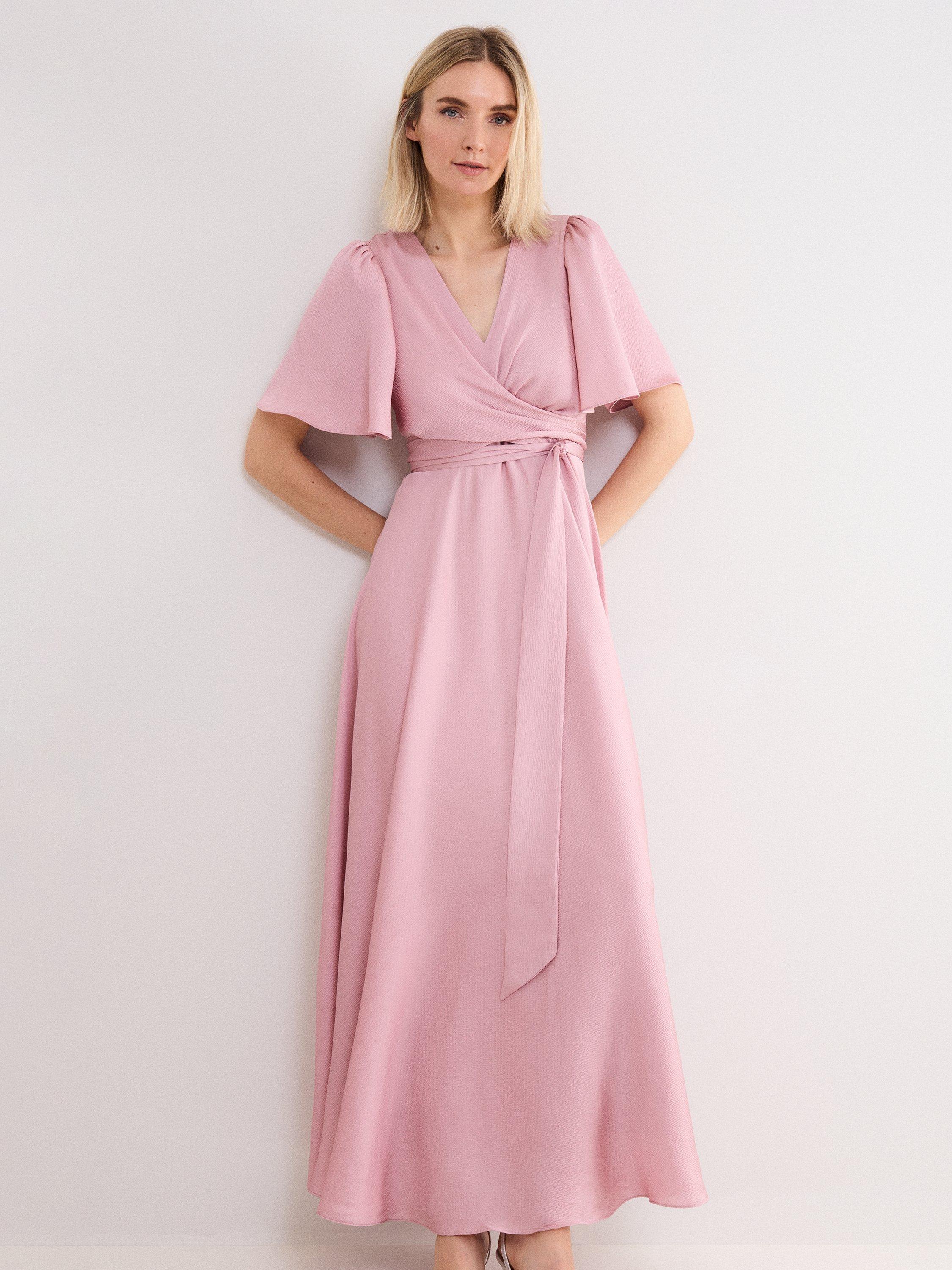 Product image 3 of 9, which shows Phase Eight Abbie Dress, Pale Pink, 10