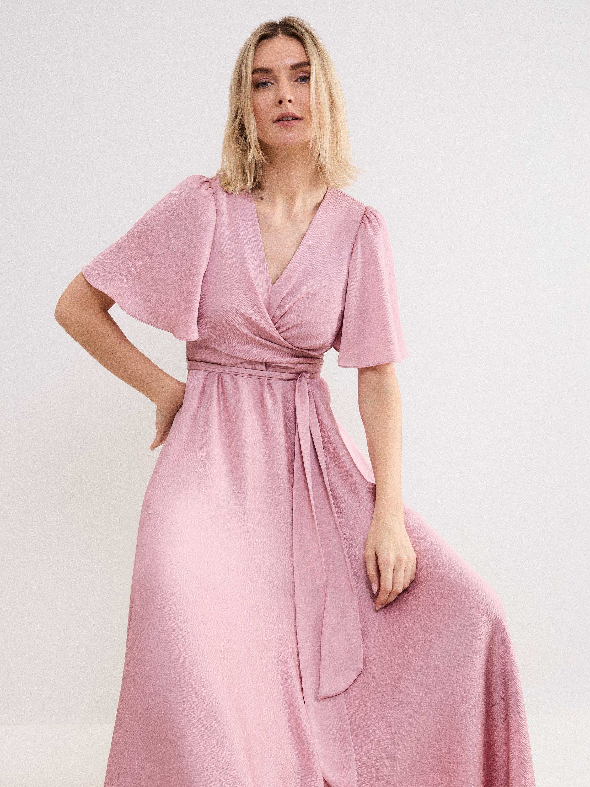 Product image 8 of 9, which shows Phase Eight Abbie Dress, Pale Pink, 10