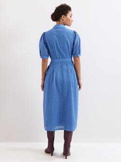 Phase Eight Casey Textured Shirt Dress, Pale Blue - view 2, Pale Blue