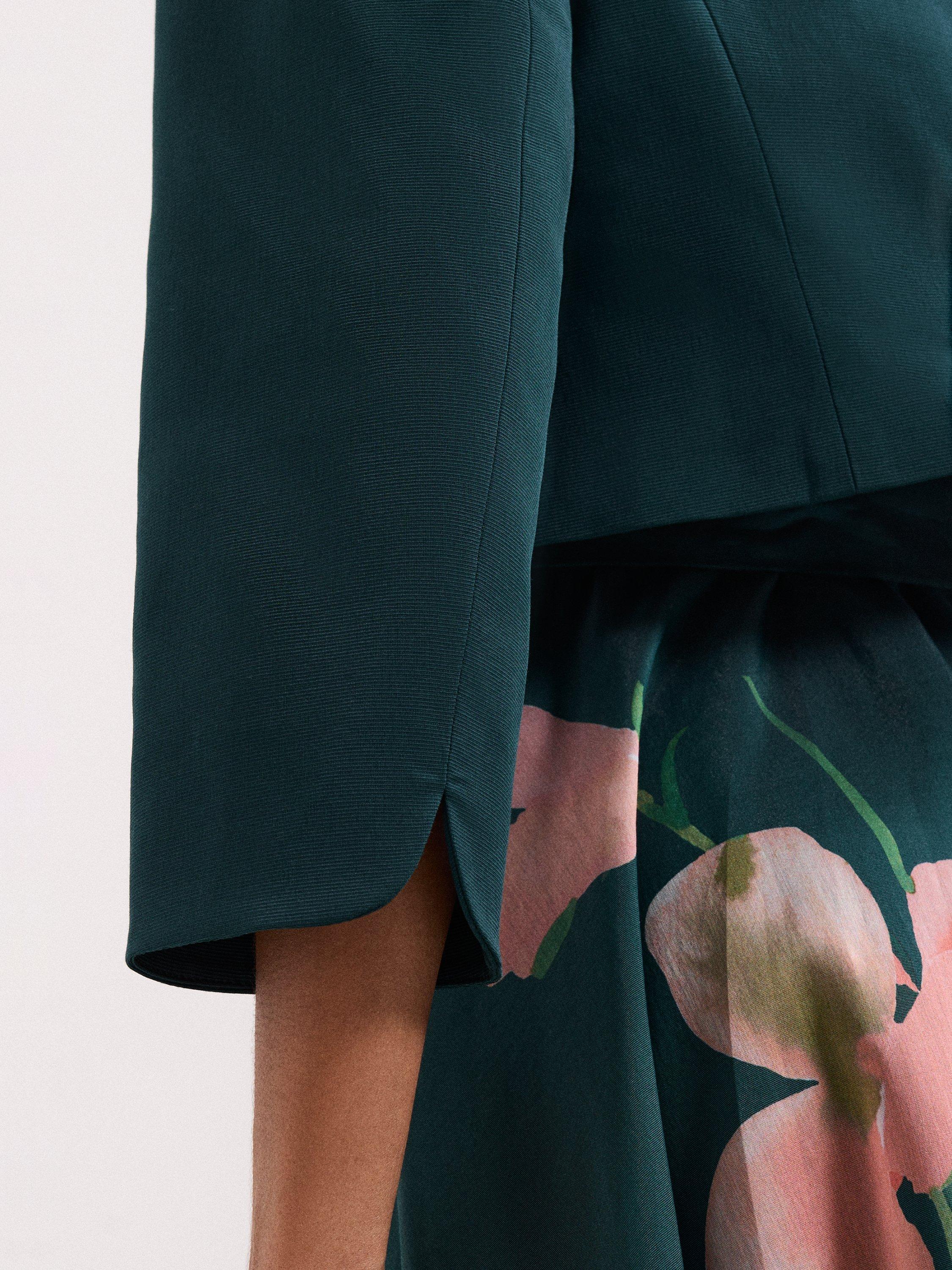 Product image 6 of 6, which shows Phase Eight Arlette Collarless Cropped Jacket, Teal, 10