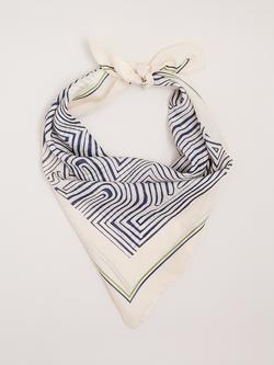 Phase Eight Geometric Print Scarf, Cream, Cream