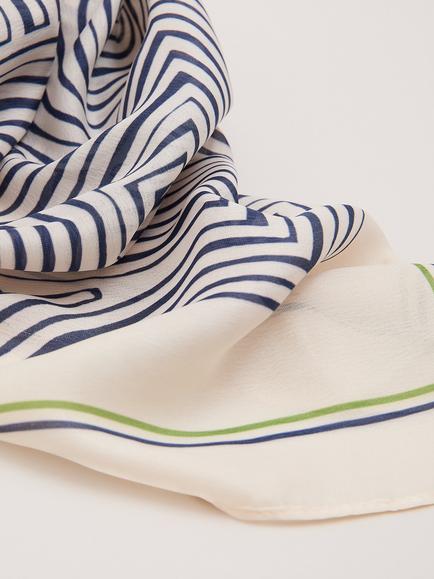 Phase Eight Geometric Print Scarf, Cream - view 2, Cream