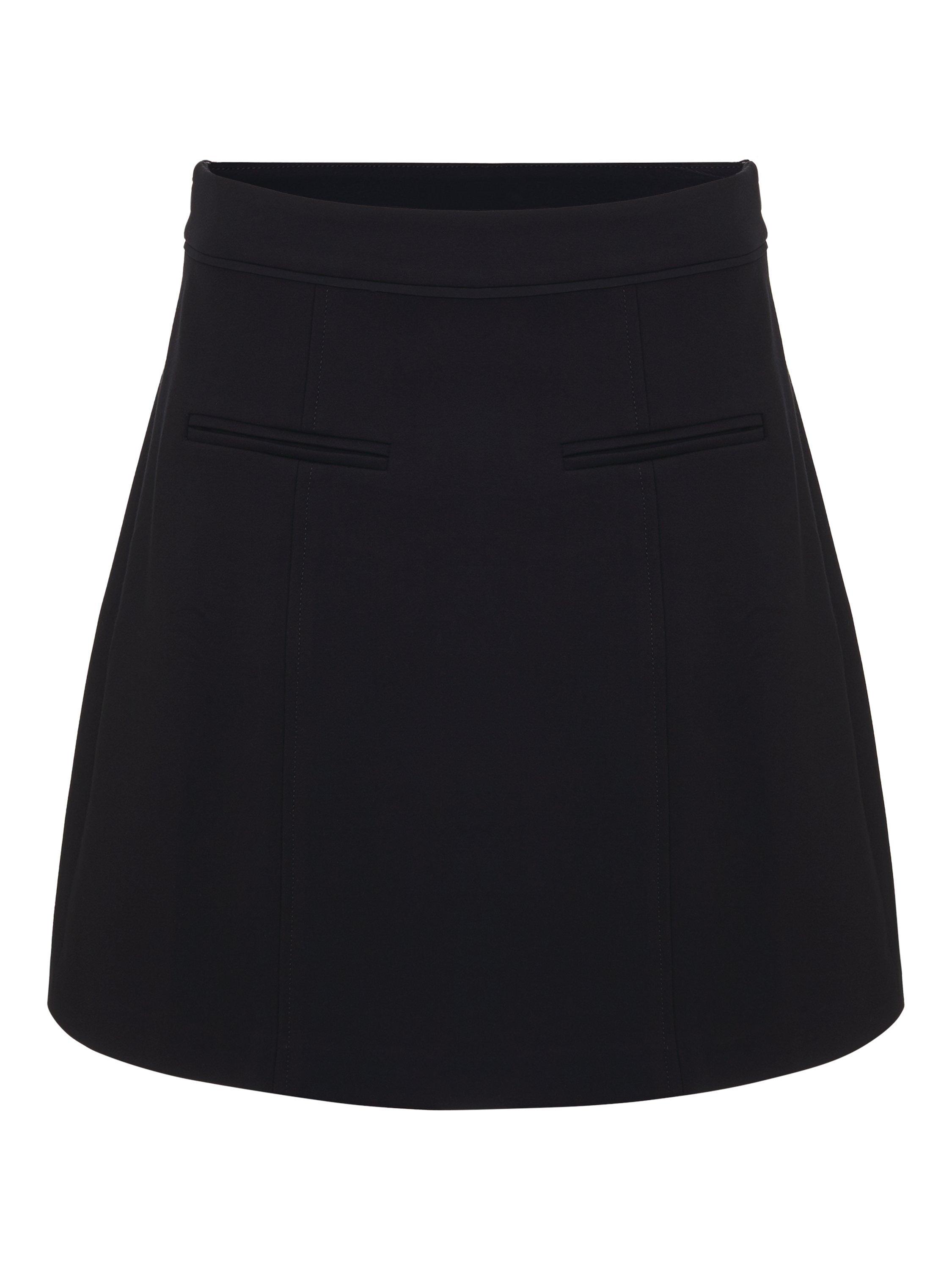 Product image 5 of 8, which shows Phase Eight Danni Ponte Mini Skirt, Black, 10
